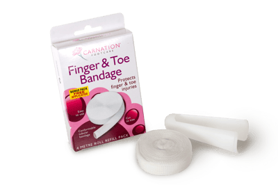 Carnation finger and toe bandages